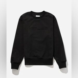 Saturdays NYC Washed Black Bowery Fundamental Crewneck Sweatshirt Size Medium